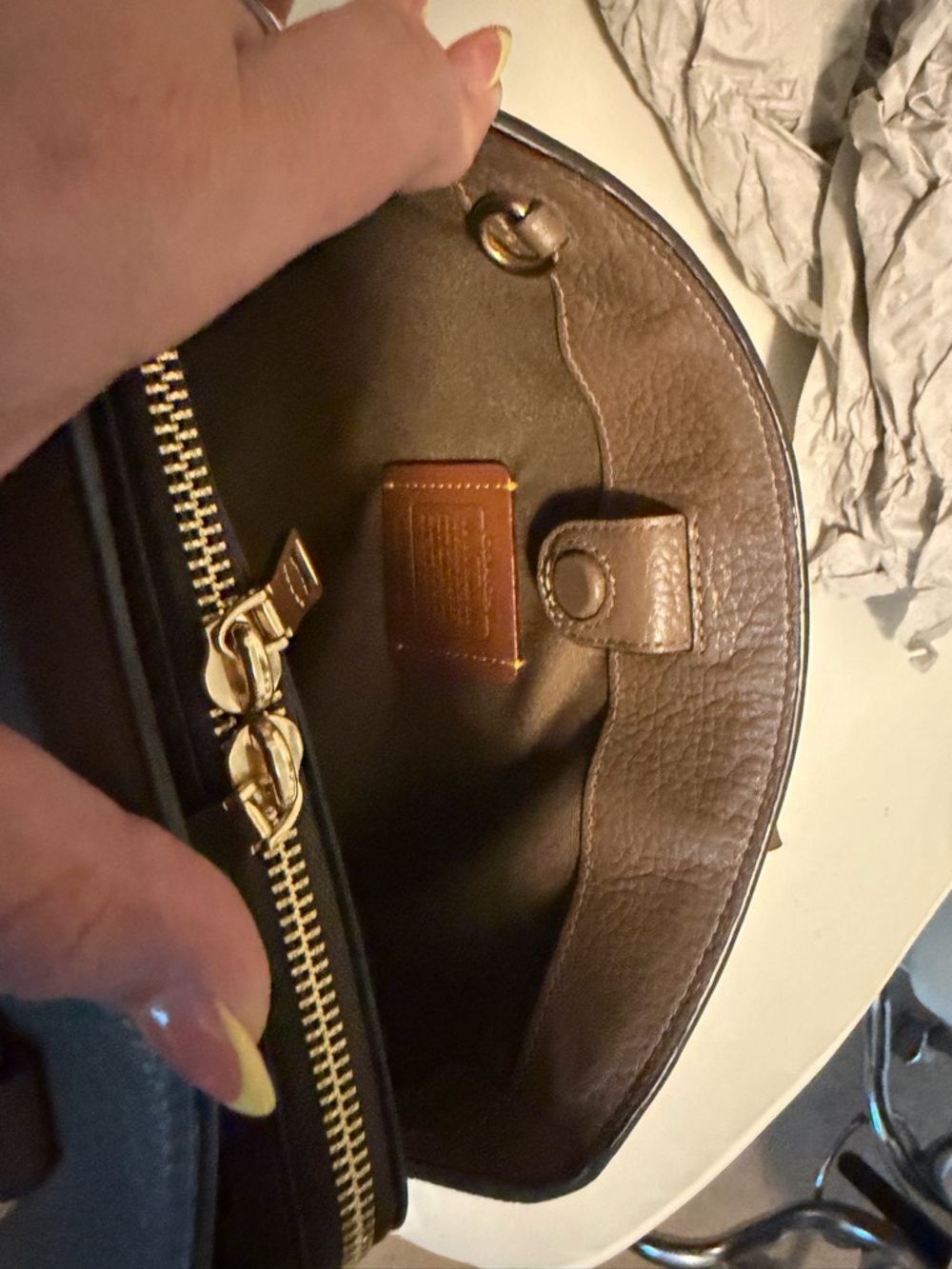 Coach Small Savannah in Dark Stone - Picture 7 of 8